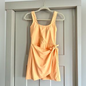 Old Navy Tie Front Swim Dress Saffron